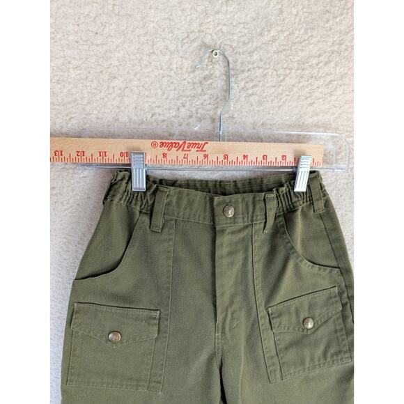 Vintage Boy Scounts BSA Cargo Pants Boys Size 10 Uniform Green Hiking Camping - Picture 3 of 16